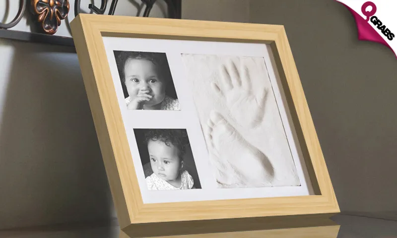Baby Hand & Foot Print Memory Photo Frame!